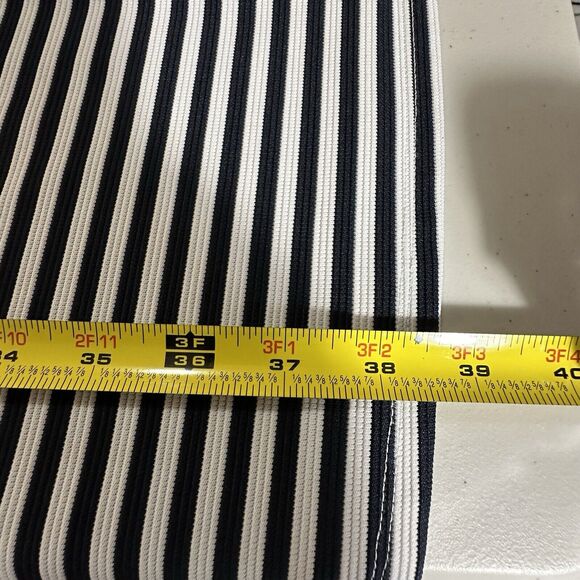 LANE BRYANT Dress Size 14 Blue/White Stripe Sleeveless Double V-Neck Back Zip - Picture 9 of 12